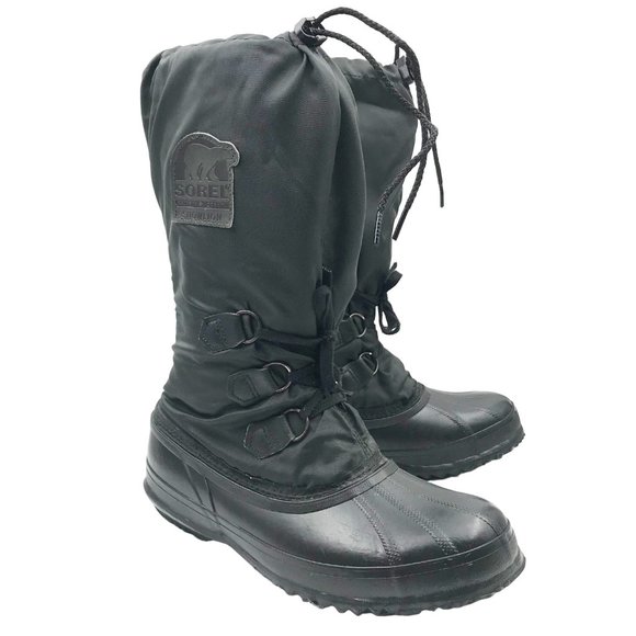 Sorel Shoes - SOREL Snowlion Black Nylon Snow Boots